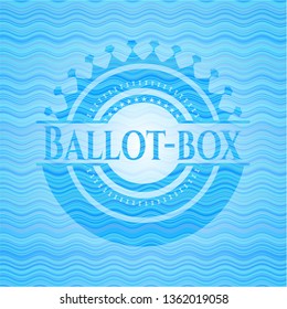 Ballot-box water badge background.