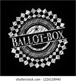 Ballot-box written on a blackboard