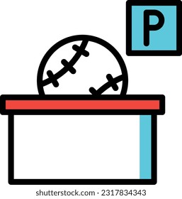 ballpark Vector illustration on a transparent background. Premium quality symmbols. Line Color vector icons for concept and graphic design.