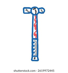 ballpeen hammer tool doodle icon sketch vector. ballpeen hammer tool sign. isolated symbol illustration
