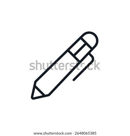 ballpen icons isolated on White Background. Flat style design
