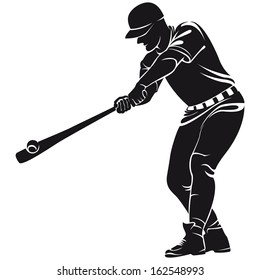 ballplayer, silhouette