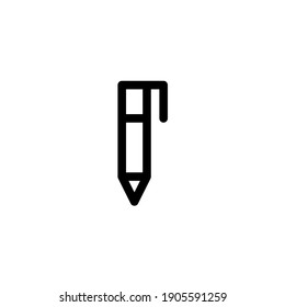 Ballpoint icon with line style