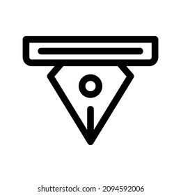 icono de punto de balancín o logotipo símbolo de signo aislado ilustración vectorial - iconos vectoriales de estilo negro de alta calidad
