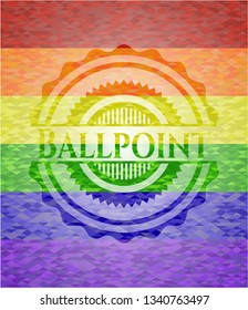 Ballpoint lgbt colors emblem 