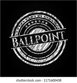 Ballpoint on blackboard