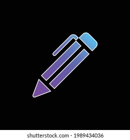 Ballpoint Pen blue gradient vector icon