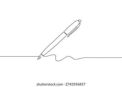 Ballpoint pen continuous one