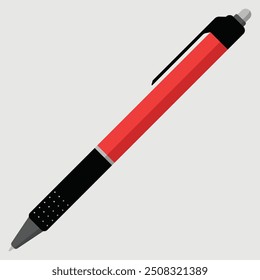 Ballpoint Pen Icon Flat Design.