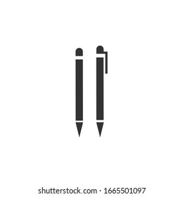 The ballpoint pen icon Pen symbol Flat vector