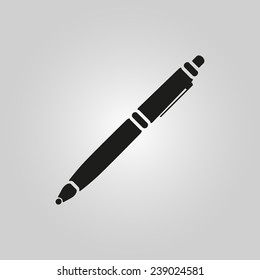 The ballpoint pen icon. Pen symbol. Flat. Vector illustration