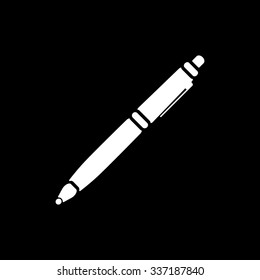 The ballpoint pen icon. Pen symbol. Flat. Vector illustration