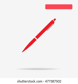 Ballpoint pen icon. Vector concept illustration for design.