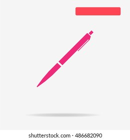 Ballpoint pen icon. Vector concept illustration for design.