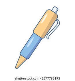 Ballpoint pen icon vector in flat style design template.