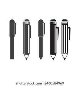 
ballpoint pen icon vector illustration on white background