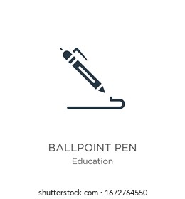 Ballpoint pen icon vector. Trendy flat ballpoint pen icon from education collection isolated on white background. Vector illustration can be used for web and mobile graphic design, logo, eps10