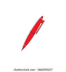 Ballpoint pen icon vector. Trendy flat ballpoint pen icon from education collection isolated on white background.