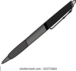 ballpoint pen on white background