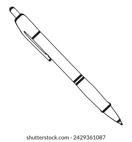 A ballpoint pen in outline