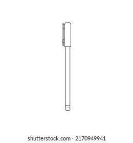 Ballpoint pen outline vector design illustration