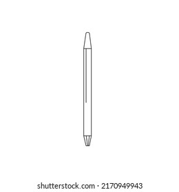 Ballpoint pen outline vector design illustration