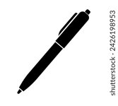 Ballpoint pen silhouette icon. Vector.