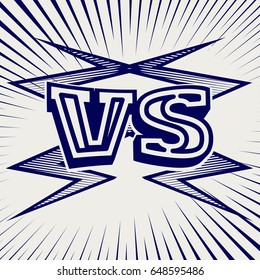 Ballpoint pen sketch versus confrontation background, vector illustration