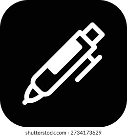 Ballpoint Pen Square button icon