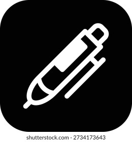 Ballpoint Pen Square button icon