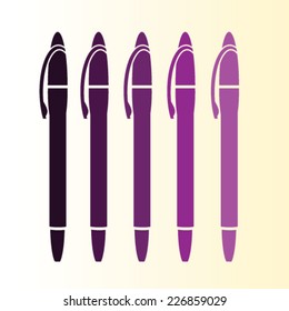 ballpoint pen vector illustration 	  