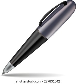 Ballpoint pen vector illustration.