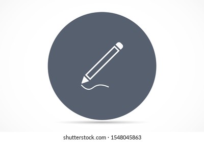 ballpoint pen Vector illustration of detailed blue classic ballpoint pen isolated on white background.ballpoint pen Vector icon, vector illustration.ballpoint pen Vector  Flat design style
