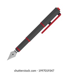 Ballpoint pen vector illustration, high quality flat design illustration. 