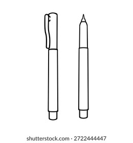 Bolígrafo Vector línea arte dibujado a mano ilustración