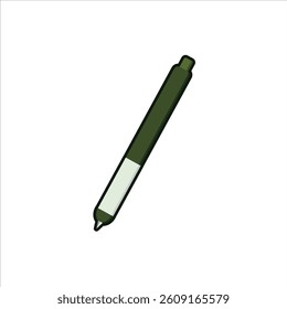 Ballpoint Pen for Writing and Office Work Editable and Stylized Vector Illustration Ideal for Office and Stationery Design.