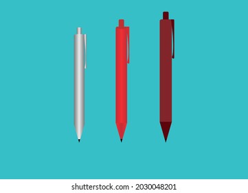 bolígrafo sobre fondo azul.
icono de vector.