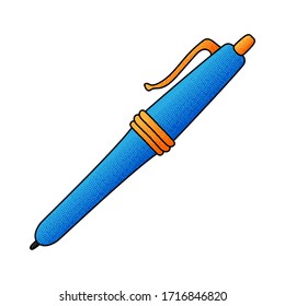 ballpoint vector design. digital hand drawn. halftone texture
