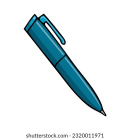 ballpoint vector illustration,isolated on white background,top view