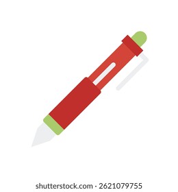 Ballpoint Vector for Office and School Use – Writing tool illustration, ink pen concept, elegant stationery design. Flat Icon