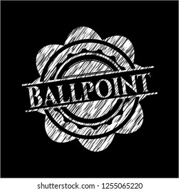 Ballpoint written on a chalkboard
