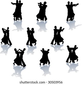 Ballroom Dance Silhouetten