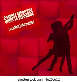 Ballroom Dance vector flyer, for an event or Dance School