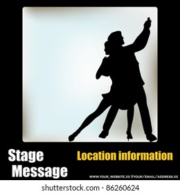 Ballroom Dance vector flyer, for an event or Dance School