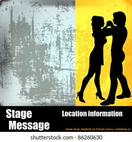 Ballroom Dance vector flyer, for an event or Dance School