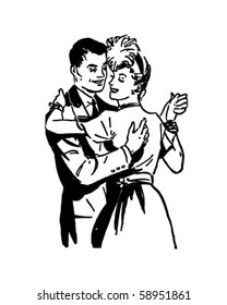 Ballroom Dancers 3 - Retro Clip Art