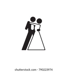 ballroom dancing icon. Dance elements. Premium quality graphic design icon. Simple love icon for websites, web design, mobile app, info graphics on white background