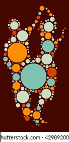 Ballroom Dancing shape vector design by color point