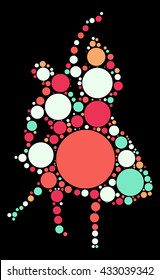Ballroom Dancing shape vector design by color point