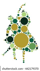 Ballroom Dancing shape vector design by color point